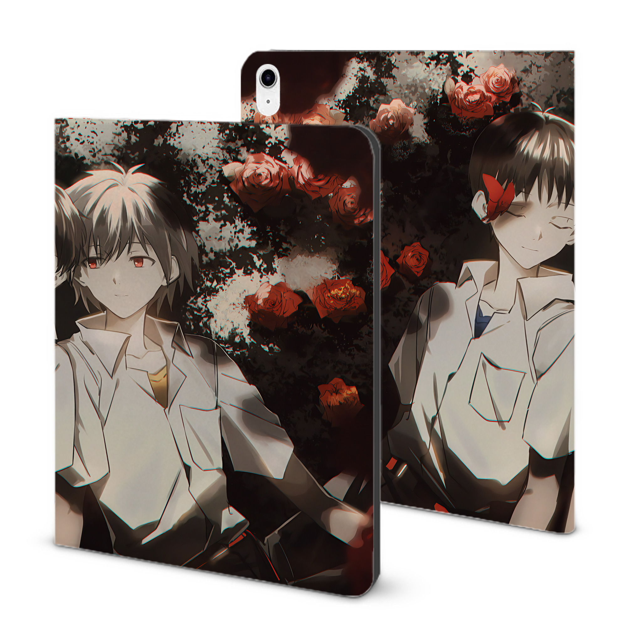 （画像用） EVA 新世紀エヴァンゲリオン IPad ケース ブック型 PUレザー TPU 耐衝撃 軽量 薄型 ペン収納なし 全面保護 IPad 各モデル対応